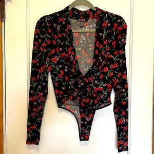 Faux wrap bodysuit
